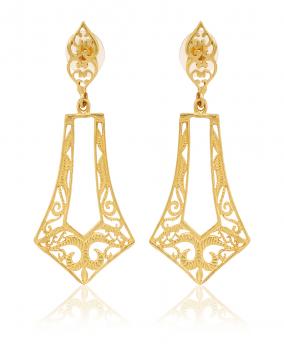 Handmade Nickel Free Gold Plated High Fashion Designer Ethnic Earring